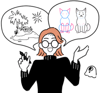 イラスト：本を読む親子