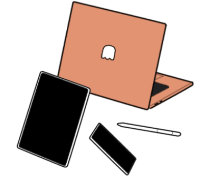 イラスト：本を持つ男性